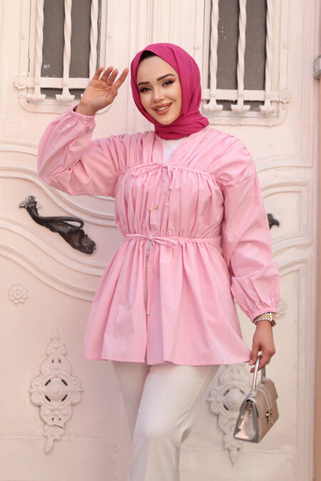 Modest Pink Top 101042P - NEVA STYLE