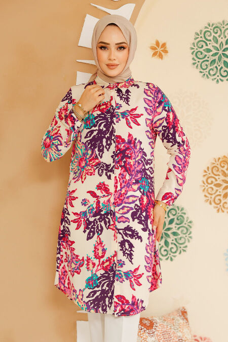 Modest Pink Tunic 11713P - NEVA STYLE