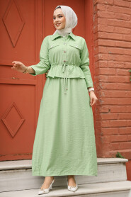 Modest Pistachio Green Dual Suit Dress 44651FY - 3
