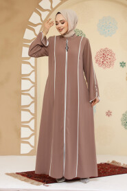 Modest Powder Pink Plus Size Abaya 45300PD - 2