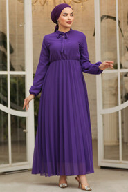 Modest Purple Chiffon Maxi Dresses 50351MOR - 4