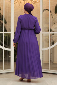 Modest Purple Chiffon Maxi Dresses 50351MOR - 5