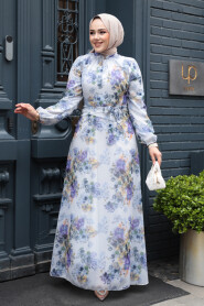 Modest Purple Floral Plus Size Dress 279920MOR - 1