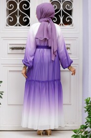 Modest Purple Long Dress 12536MOR - 4