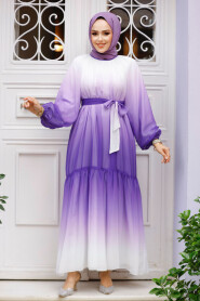 Modest Purple Long Dress 12536MOR - 2