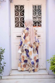 Modest Purple Maxi Dress 18236MOR - 4