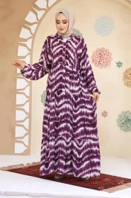 Modest Purple Maxi Dress 235806MOR - 2