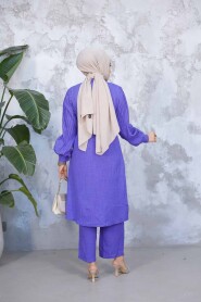 Modest Purple Plus Size Dual Suit 51991MOR - 4