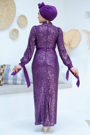 Modest Purple Prom Dress 4667MOR - 3