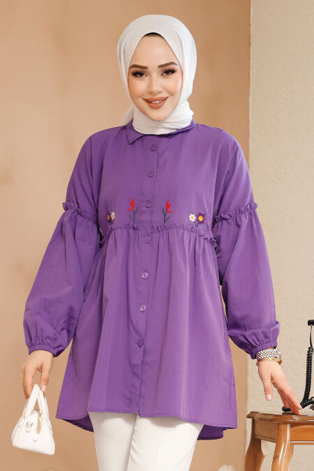 Modest Purple Top 40603MOR - NEVA STYLE