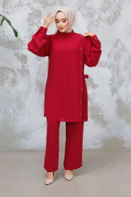 Modest Red Plus Size Dual Suit 65882K 