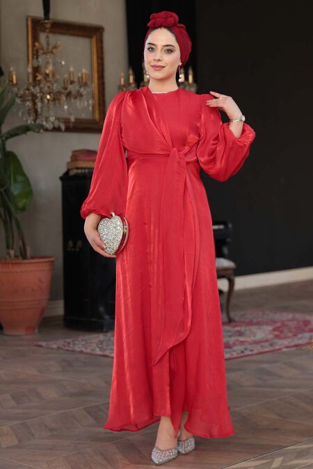 Modest Red Prom Dress 62191K - NEVA STYLE