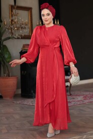 Modest Red Prom Dress 62191K - 2