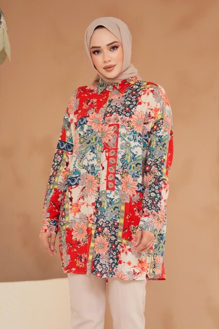 Modest Red Top 20414K - NEVA STYLE