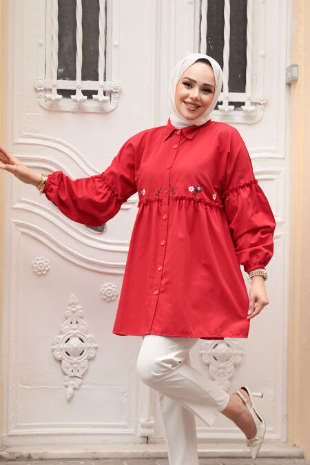Modest Red Top 40603K - NEVA STYLE