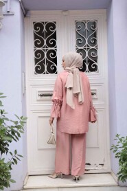Modest Salmon Pink Dual Suit 30451SMN - 4