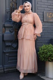 Modest Salmon Pink Dual Suit 4478SMN - 2