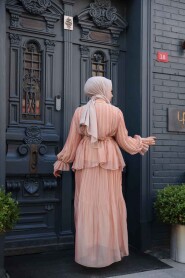 Modest Salmon Pink Dual Suit 4478SMN - 3