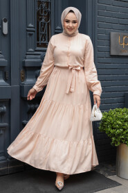 Modest Salmon Pink Long Dress 22042SMN 