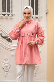 Modest Salmon Pink Top 40603SMN - 3