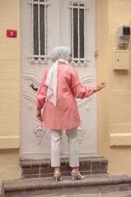 Modest Salmon Pink Top 40603SMN - 4