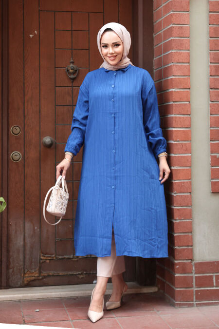 Modest Sax Blue Top 70551SX - NEVA STYLE