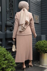 Modest Skin Color Dual Skirt Suit 12601TEN - 2