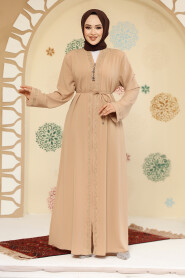 Modest Skin Color Plus Size Abaya 45297TEN - 2