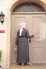 Modest Smoke Color Dual Suit Dress 44651FU - 3