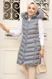 Modest Smoke Color İnflatable Vest 80171FU - 2