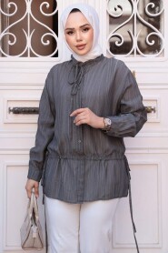 Modest Smoke Color Top 32358FU 