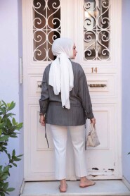 Modest Smoke Color Top 32358FU - 4