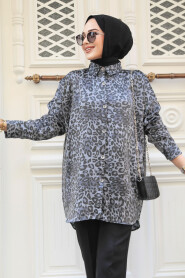 Modest Smoke Color Tunic 21404FU - 3