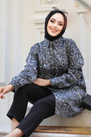 Modest Smoke Color Tunic 21404FU - 2