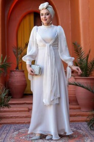 Modest Stone Bridesmaid Gown 52223TAS - 3