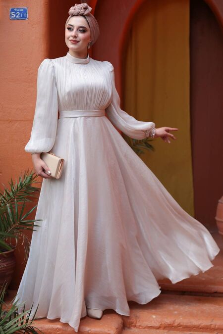 Modest Stone Evening Dress 51072TAS - NEVA STYLE