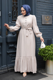 Modest Stone Jacquard Dress 23891TAS 