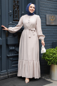 Modest Stone Jacquard Dress 23891TAS - 2