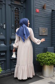 Modest Stone Jacquard Dress 23891TAS - 3