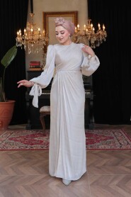 Modest Stone Plus Size Evening Dress 50193TAS - 3