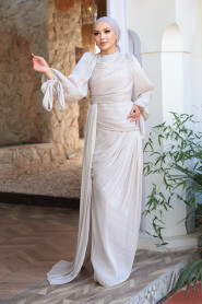 Modest Stone Prom Dress 48491TAS - 4