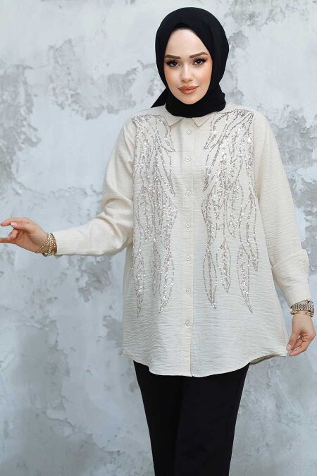Modest Stone Shirt Top 45280TAS - NEVA STYLE