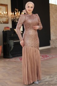 Modest Sunuff Colored Evening Dress 52057TB 