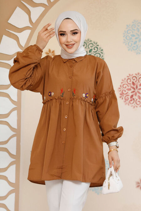 Modest Sunuff Colored Top 40603TB - NEVA STYLE