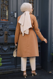 Modest Sunuff Colored Trench Coat 61221TB - 4