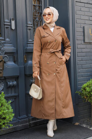 Modest Sunuff Colored Trench Coat 61500TB - 1