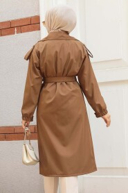 Modest Sunuff Colored Trench Coat 647TB - 4