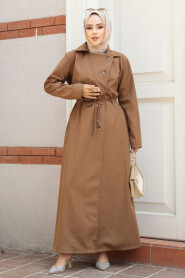 Modest Sunuff Colored Trench Coat 684TB - 1