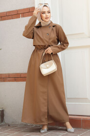 Modest Sunuff Colored Trench Coat 684TB - 2