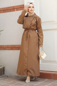 Modest Sunuff Colored Trench Coat 684TB - 3